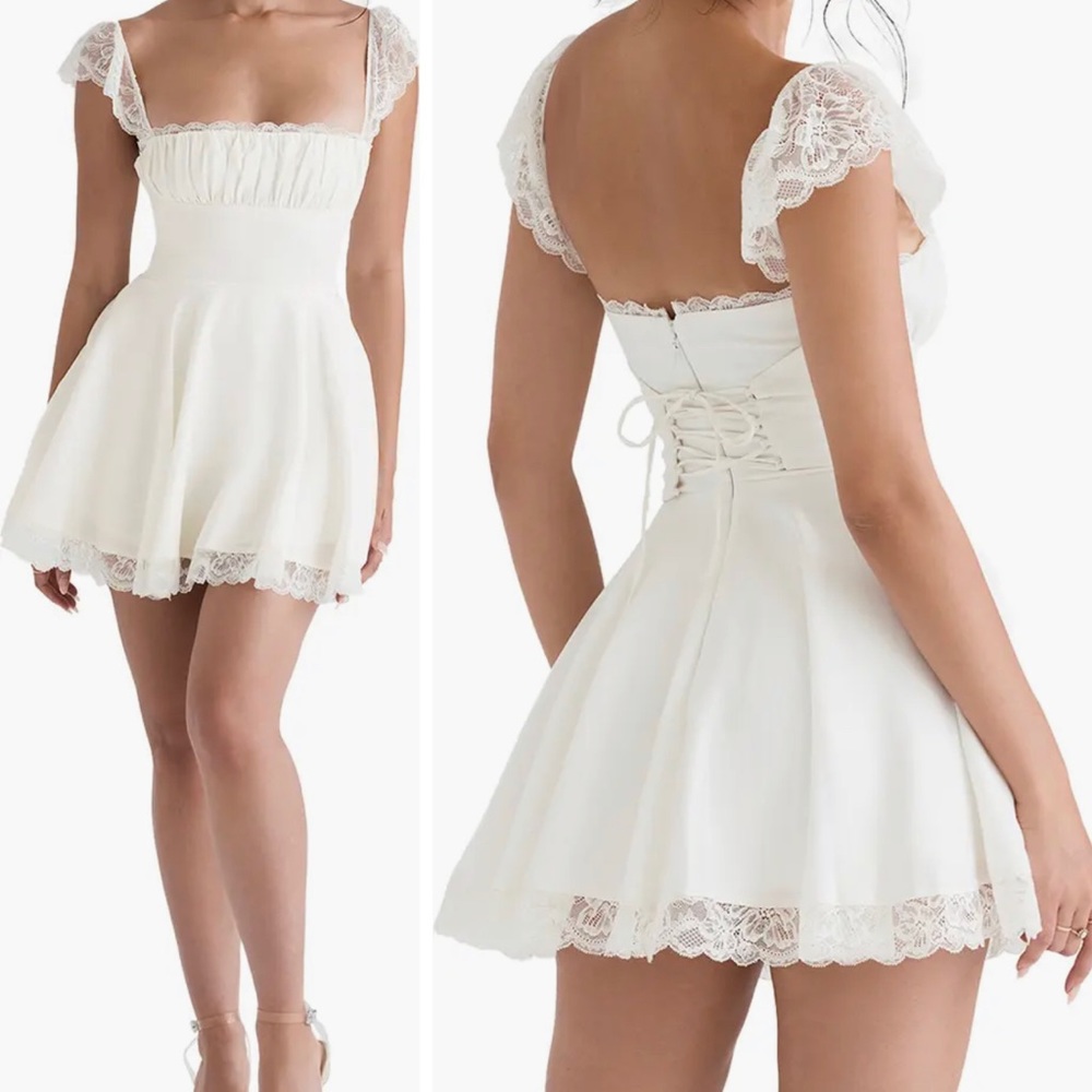 ISO House of CB White Kaia Lace Dress